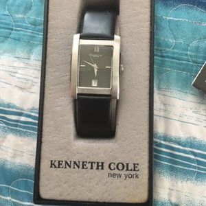 COPY - Kenneth Cole watch, black leather band...needs battery